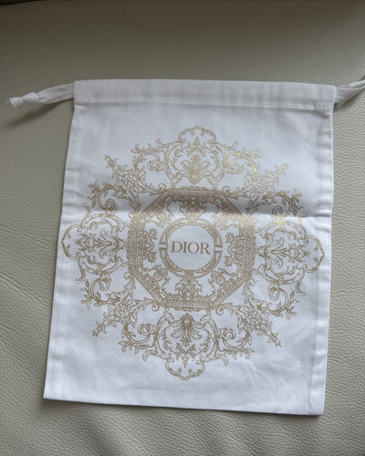Dior pochon tissu blanc or - blanc,