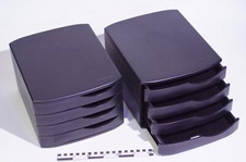 Lot 2 modules de classement, rangement bureau ATLANTA 4 tiroirs, noirs