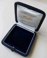 écrin boite en cuir pour broche pendentif bijou SERGE LANGÉ Paris jewel box