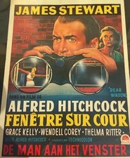 POSTER ORIGINAL DE COLLECTION FILM    FENETRE SUR COUR.   DE ALFRED...