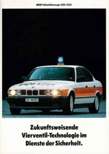 Catalogue Brochure BMW 520i / 525i Police E34 1990 Suisse en allemand / deutsch