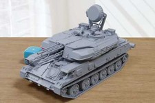 ZSU-23-4V1 Soviet Anti Avion Pistolet - 3D Imprimé Miniature dessus de Table