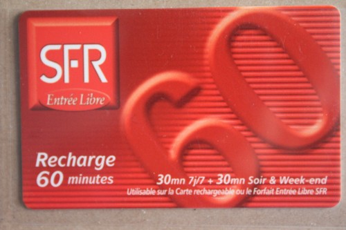 Telecarte sfr recharge - telecarte,