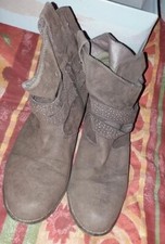 Bottines in extension en daim marron taille 40 petite talonnette