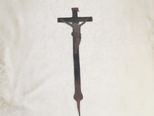 Croix En Métal De Jésus-Christ Baroque En Fer !