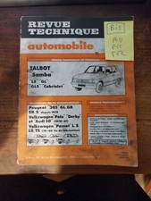 REVUE TECHNIQUE TALBOT SAMBA LS GL GLS CABRIOLET 1.1 1.4 1100 1400 1360 Cc