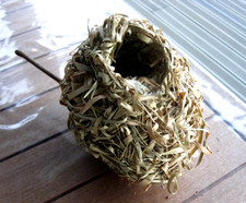 LOT DE 3 NIDS NATUREL D'HERBE