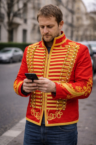 Veste militaire hussard - militaire,