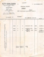 Facture   1956 ETS BALSAN A CHATEAUROUX - M. BEAUCHU A CHAROST