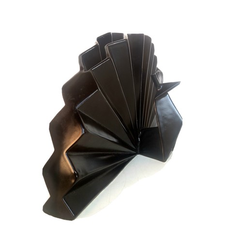 Vase ceramique noire forme - vase,