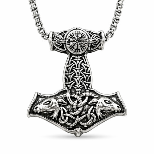 Collier marteau viking mjolnir - collier,