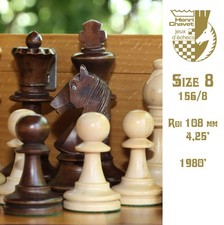 Henri Chavet - Jeu d'échecs type Staunton taille 8 - 1980 - Hand Carved