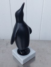 insolite Sculpture BRONZE animalier PINGOUIN  Hteur 23 cm