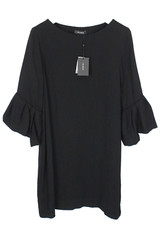 Robe Jacquier COP COPINE Femme (UE) 42 A-Ligne Manches 3/4 Noire Mini