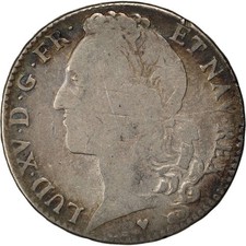 France, Louis XV, 1/2 ECU, 44 Sols, 1/2 Écu au bandeau, 1741, Strasbourg