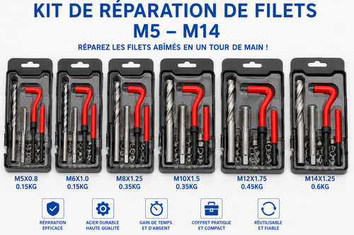 Kit réparation filetage m5 - réparation,