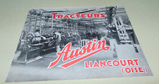 brochure PROSPECTUS tracteurs AUSTIN SIMPLYX  V  25 35 en Français année 30
