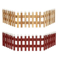 Clôture de jardin Noël illumination LED décoration festive bois 90x21 cm á choix