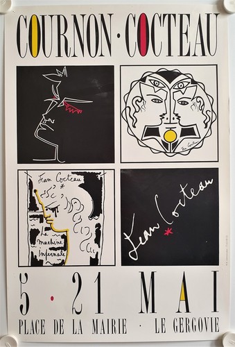 Affiche cocteau exposition - affiche,