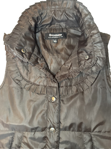 Coffee shop vest quilted - coffee,