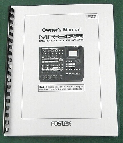 Fostex cd owner s - hd/cd, owner's