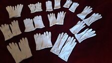 Lot de 12 paires de gants anciens blancs, de cérémonie pour enfants,filles,dames