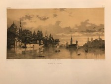 Istanbul, Scutari. Flandin Eugene. Lithographie Originale Paris 1853