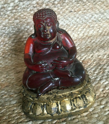 Chine ambre rouge happy buddha - ambre,