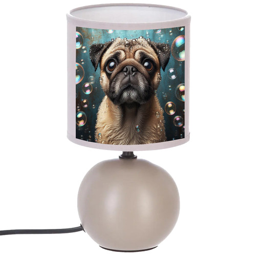 Lampe chevet chien carlin - chevet,