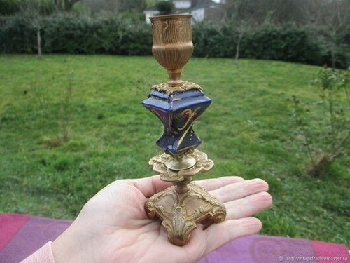 Bougeoir ancien porcelaine - bougeoir,