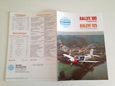  PUB  BROCHURE CATALOGUE AVION RALLYE 100 TOURISME 125  AEROSPATIALE   C22 