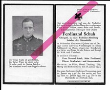 N° 3 ww2 allemand avis de décès double page avec photo soldat Wehrmacht 1943