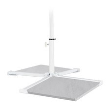 Pied de Parasol pour mâts de 19-34 mm Socle Pliable à verrouiller Acier Blanc