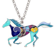 mignon émail cheval collier