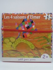 Puzzles Elmer l'éléphant LES 4 SAISONS dans une boîte de rangement