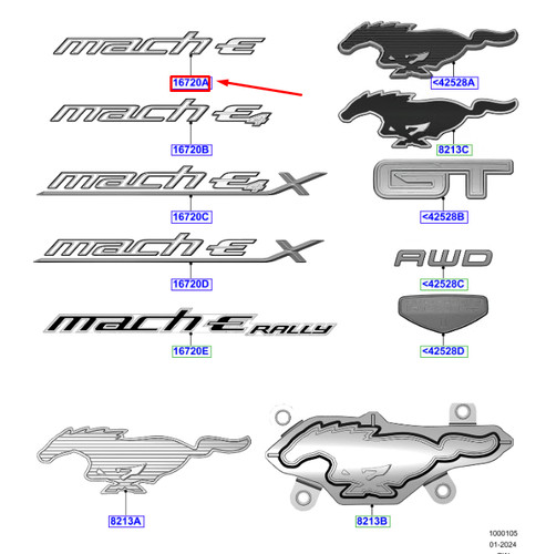 Ford mustang mach plaque - mustang, mach-e