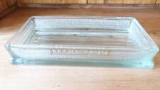 Ancien vide poche ou petit plat rectangulaire verre épais DRGM