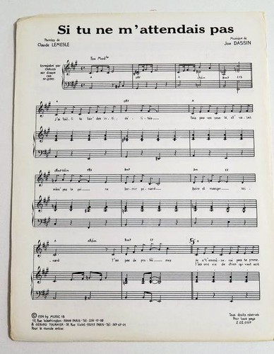 Partition vintage sheet music