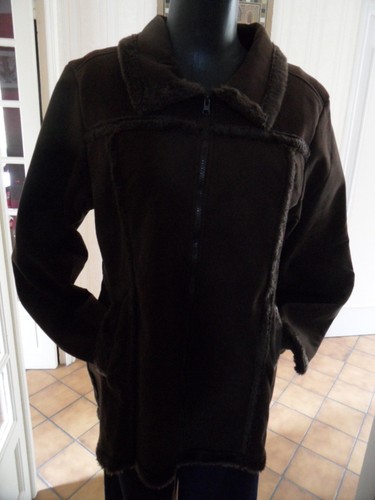 Manteau peau et - ,