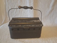 Ancienne Chaufferette A Main Où Pieds En Fer Pour Voiture , Poignée Bois 1910 