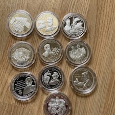 10 Médailles pièces argent