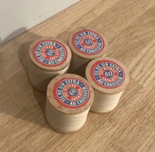 Lot De 4 Anciennes Bobines De Fil De Lin Extra Au Chasseur Nº60