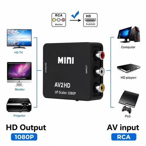 Convertisseur rca vers hdmi - convertisseur,