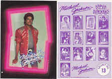 Michael Jackson Carte Autocollant #3 TOPPS GIANT Sticker Collection Card 1984