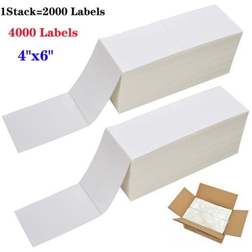 4000 labels fanfold - labels, 4"x6"