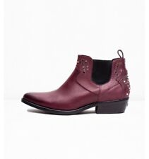 Boots Zadig Et Voltaire Cuir Bordeaux 39