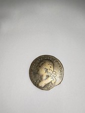 Ancienne Pièce Constitution Louis XVI 12 Deniers 1792 An 4 D. Dijon