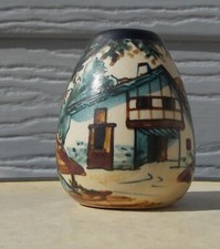 ANCIEN PETIT VASE CIBOURE BASQUE ANNEE 40 SIGNE GRILLAR SCENE BERGER DE MOUTON
