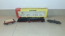 Train ho coffret fleischmann  locomotive à vapeur + 2 wagons bon etat