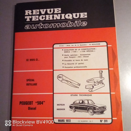 Revue technique peugeot 504 - revue,